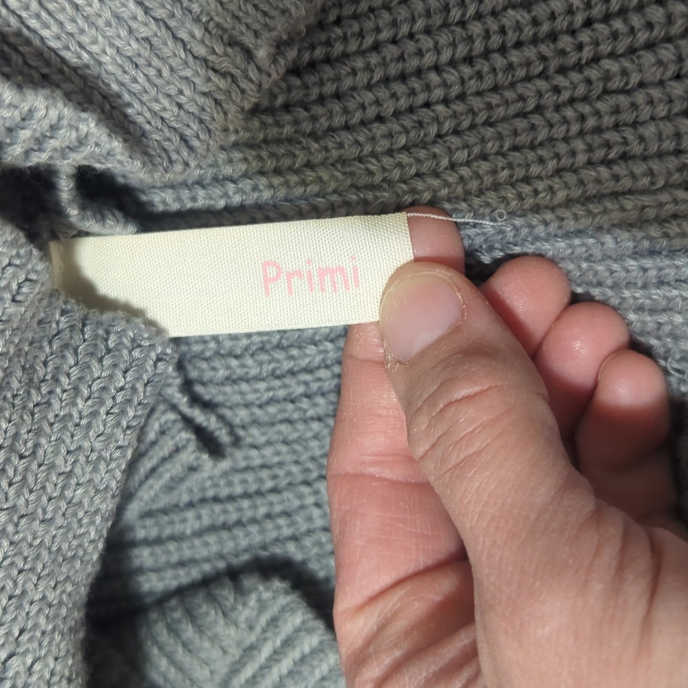 Primi Gray Ruffled Sweater Size Large - Picture 4 of 7